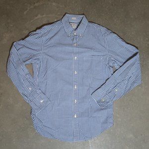 J. Crew. Men's Small. Slim Fit. Blue - White Checked.